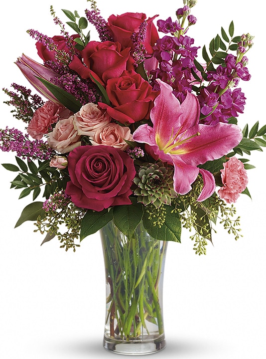 pink-floral-arrangement-with-lillies-for-woman